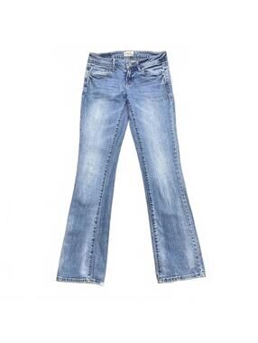 Aeropostale Chelsea Bootcut Light Blue Jean Women's Sz 3/4 Reg Low Rise Boot Cut